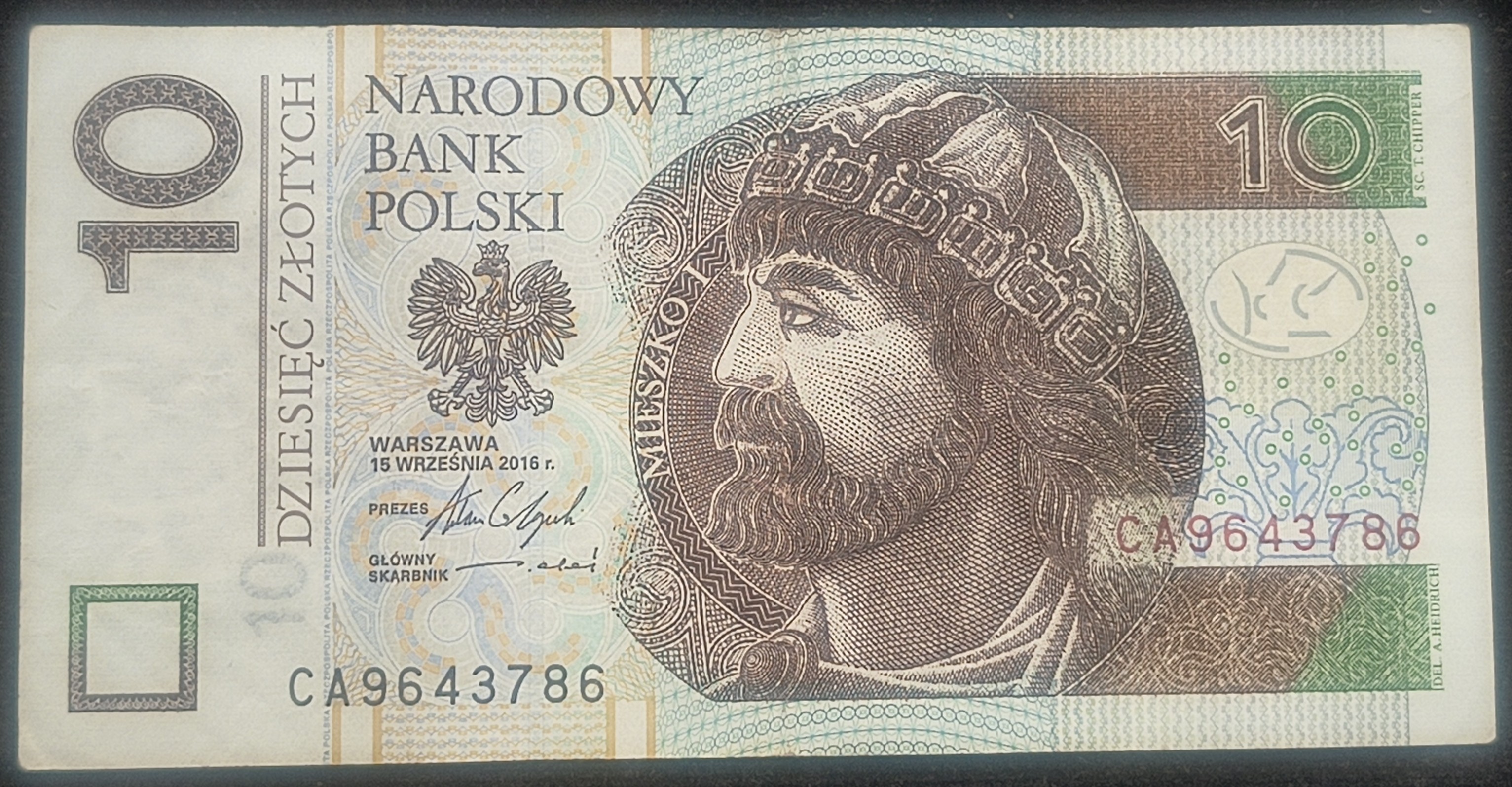 786 Fancy Number Poland 10 Zlotys Rare Note#B2