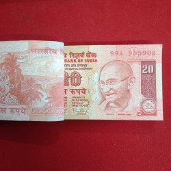 Alternative view of Twenty Rs Old Full Bundle Governor D.Subarao Year 2010 Unc Condition 955901