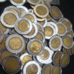 Alternative view of Italy 500 Lire Bimetallic ( 10 COIN LOTT)