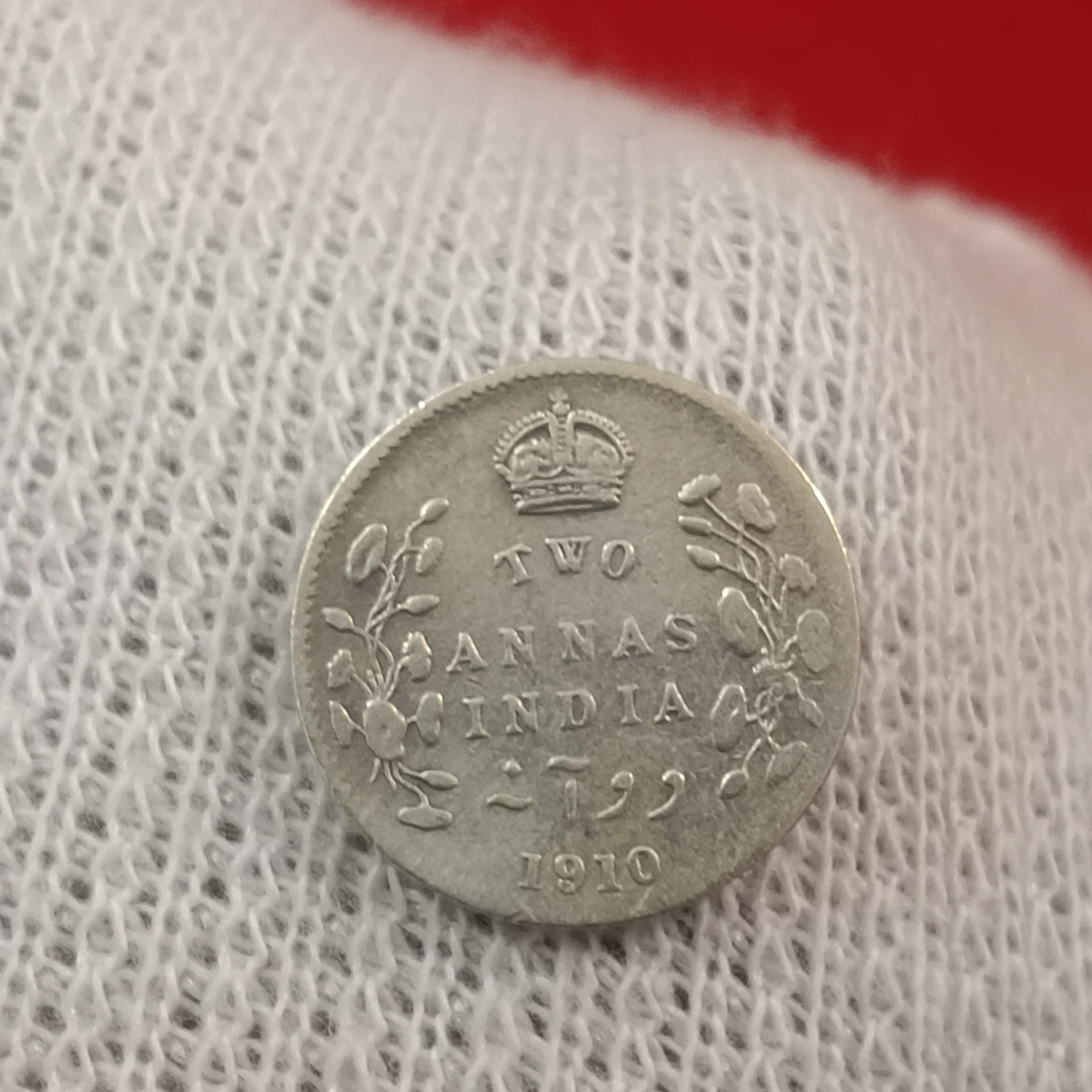 Edward VII Rare Silver Coin 1910 Year Calcutta Mint British of India