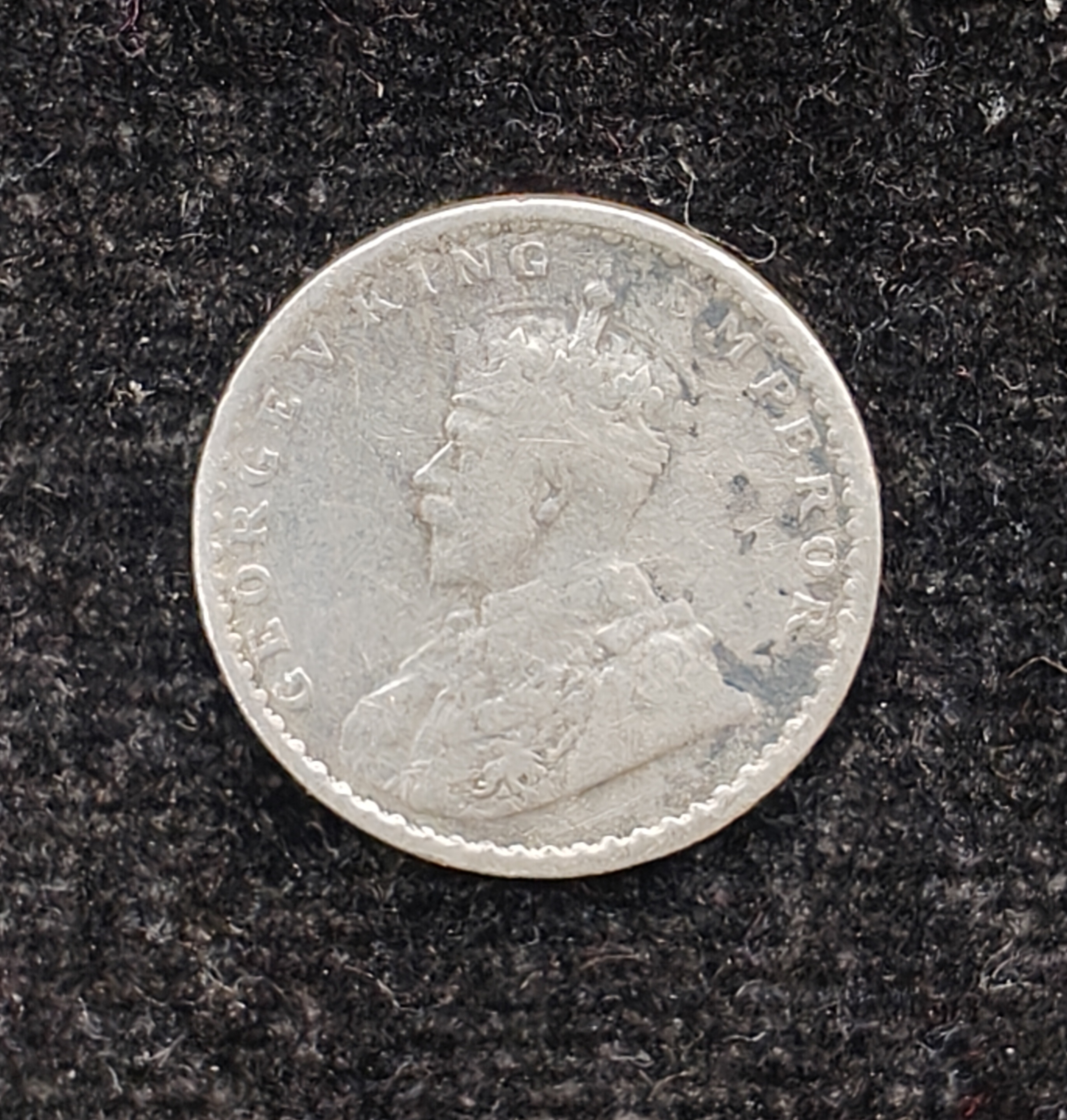 British-India 2 Annas 1913 (George V) Rare Silver Coin#AA-174 - Image 2