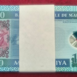 Alternative view of Mauritania 1000 Ouguiya GEM UNC Polymer Non- Serial (100 Note) Packet with Fancy Number Ending 786