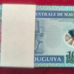 Alternative view of Mauritania 1000 Ouguiya GEM UNC Polymer Non- Serial (100 Note) Packet