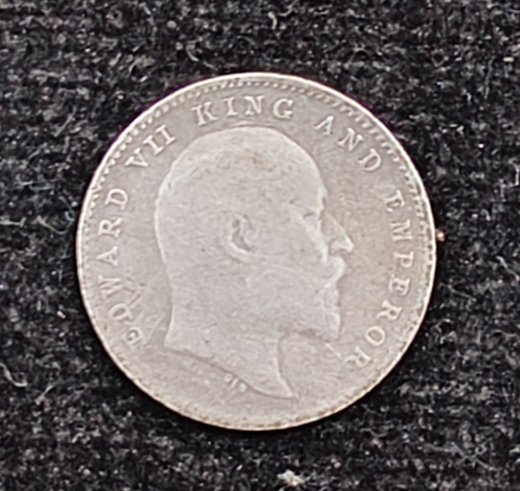 British-India 2 Annas 1904 (Edward VII) Rare Silver Coin#AA-177