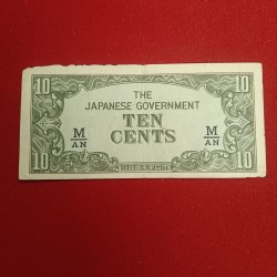 Alternative view of Ten Cents Note The Japanese Government Old Note 1960 Year