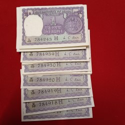 Alternative view of One Rs Big Coin 96 Notes Gem Unc Condition IG Patel or KG Kaul Finance Minister