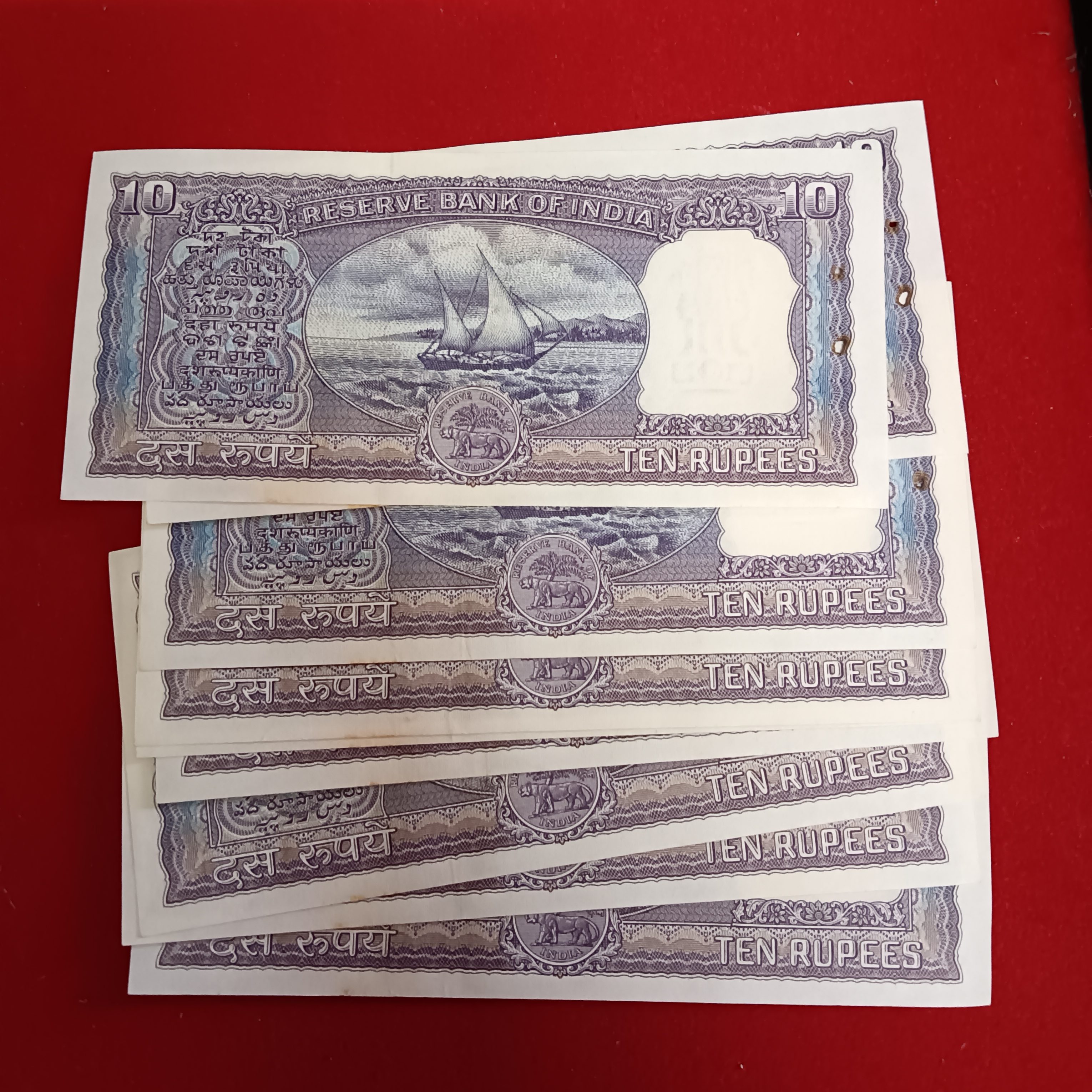 Ten Rs Rare Diamond Issue Notes Governor LK Jha Unc Condition 9 Pcs Given Sku 15