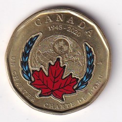 Canada 1 Dollar 2020 (Elizabeth) Rare Coloured Coin#X-3