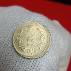 Five Rs Shifted Error Coin 2015 Year RBI Mistake Coin
