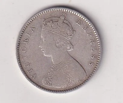 India - British ½ Rupee 1899 - Victoria Rare Silver Coin