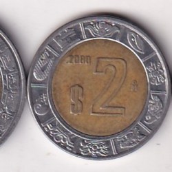 Mexico 3 Different Denomination Rare Bimetallic Coin Set#X-22