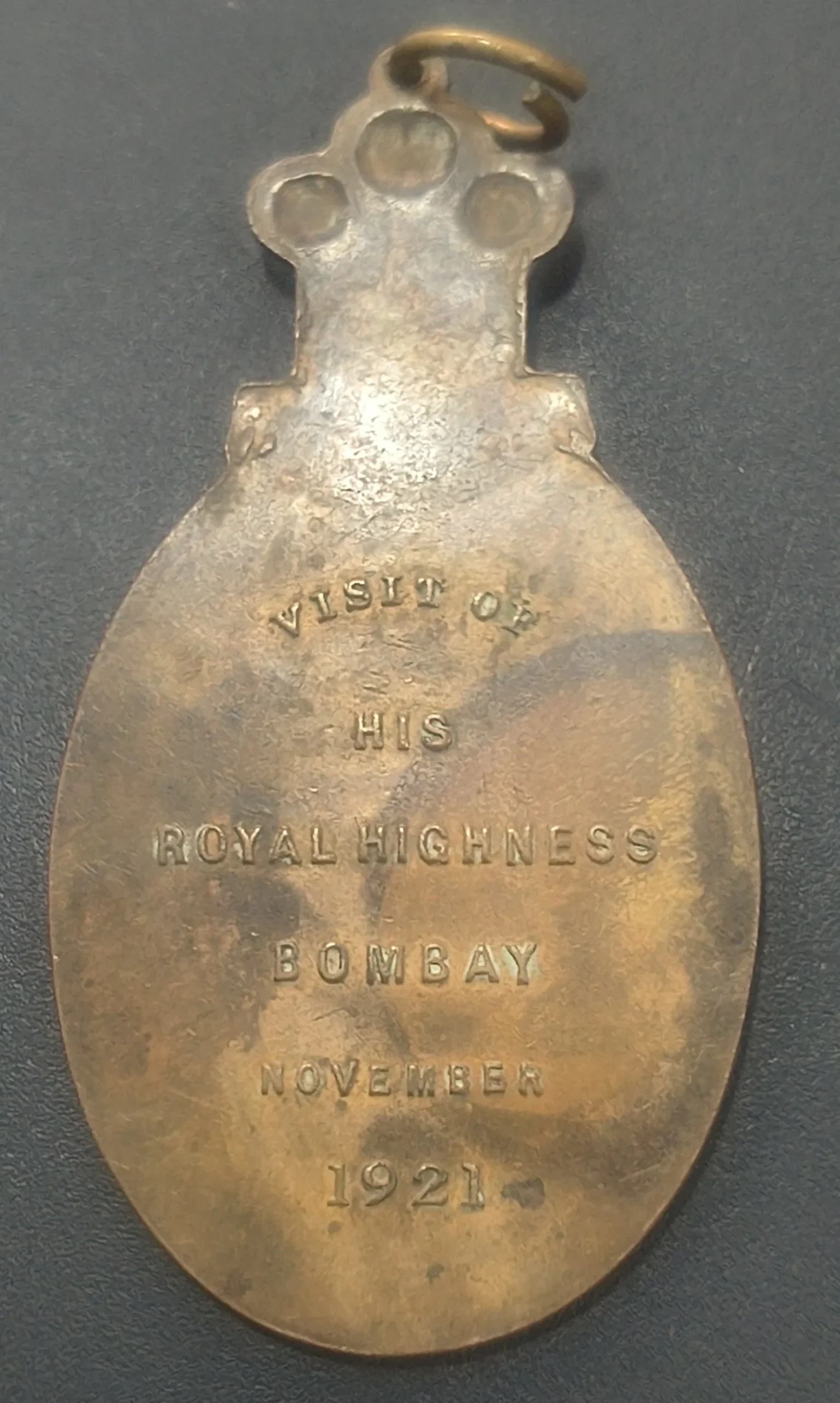 Rare British India Bronze Medal of Edward VIII Visit to Bombay in 1921