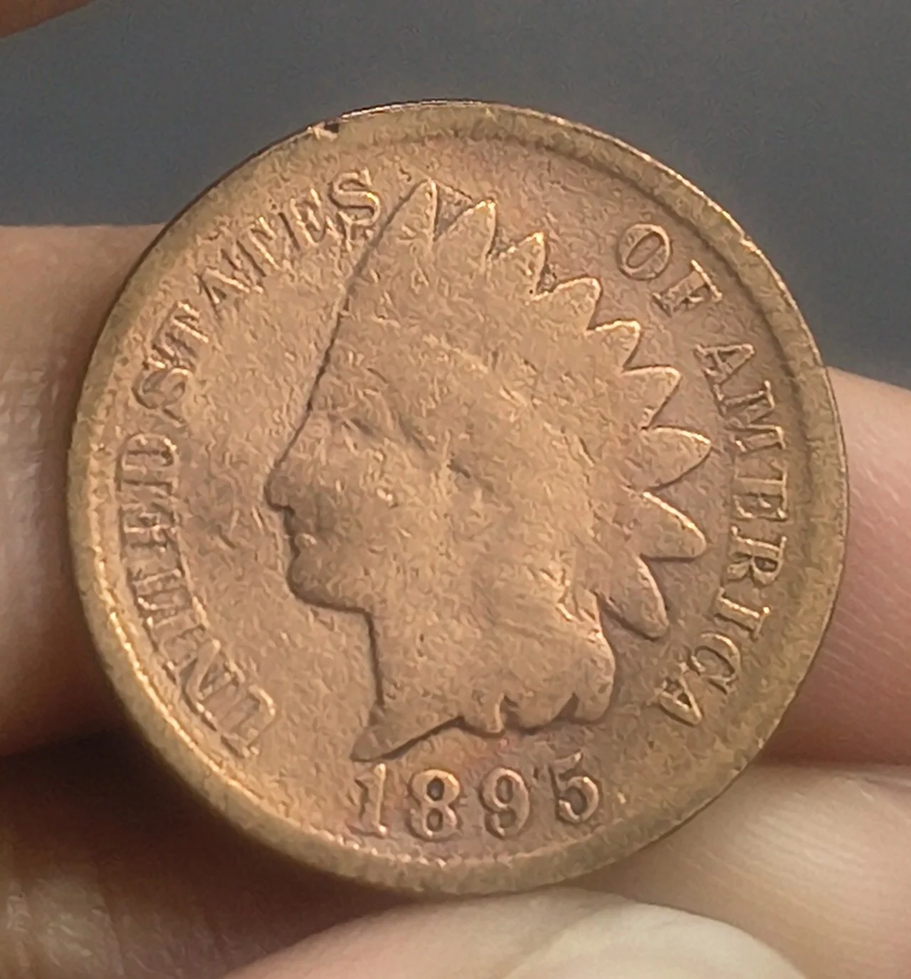 United States 1 Cent 1895 "Indian Head Cent" Rare Coin