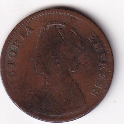 Alternative view of Princely state of (Bikanir) 1/4 Anna 1895 (Victoria) Rare Coin#X-32