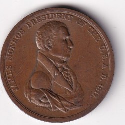 United States Medal - Peace and Friendship James Monroe, President of the United States 1817 (Weight 20 Gram)Rare Medal#X-33