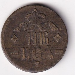 Germany East Africa 20 Heller 1916 (Wilhelm II) Tabora Emergency Coinage Rare Coin#X-34