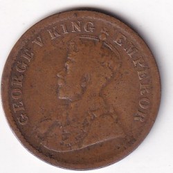 Alternative view of British-India 1/4 Anna George 1911 Rare Date Coin#X-35