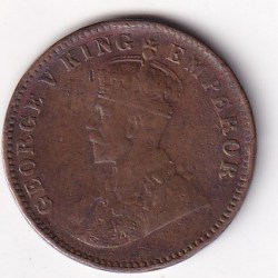 Alternative view of British-India ¼ Anna 1912 (George V) Rare Coin #X-37