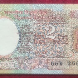 2 RUPEES SETELLITE RARE (100 NOTE ) NON - SERIAL UNC #*9