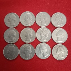 Alternative view of United States of America Quarter Dollar Coins 11 Pcs