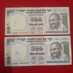 500 Rs Rare Notes Dandi Grey Issue 4 Notes Given Governor C Rangarajan or Bimal Jalan sku 25