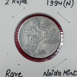 2 Rupee 1994 Noida Mint Coin