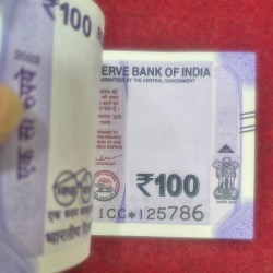 Alternative view of *STAR PACKET WITH FANCY NUMBER ENDING 786 RARE UNC 100 RUPEES GOVERNOR SHAKTIKANT DAS RARE STAR SERIAL PACKET