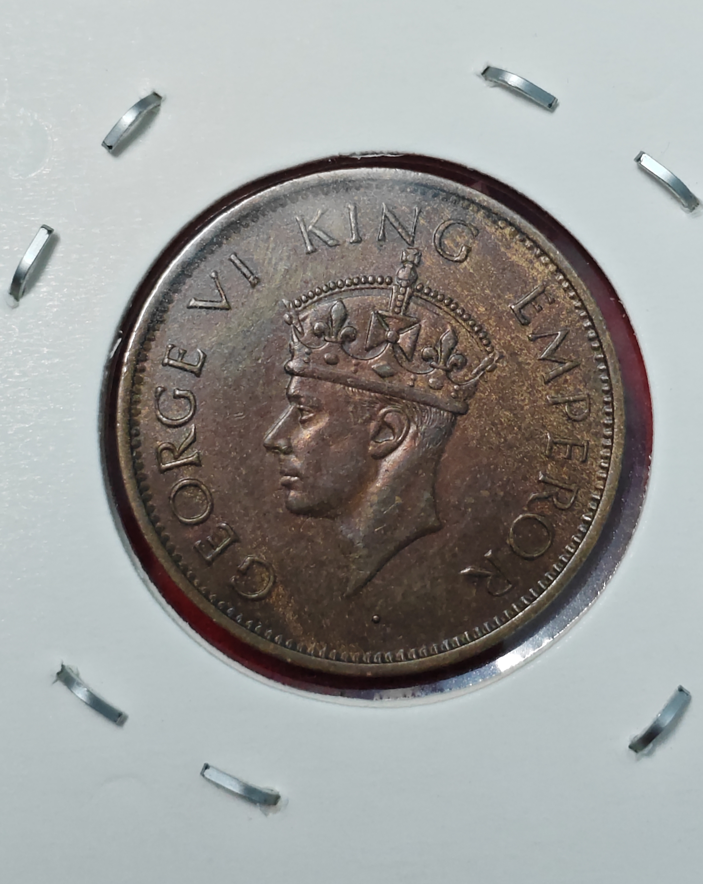 One Quarter Anna 1940 George VI King Emperor Coin SKU 01