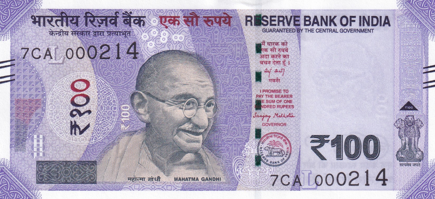 000214 (Ram) Fancy Number 100 Rupees Governor Sanjay Malhotra Gem Unc Rare Note