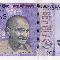 636363 Fancy Number 100 Rupees Governor Sanjay Malhotra Gem Unc Rare Note