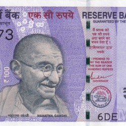 737373 Fancy Number 100 Rupees Governor Sanjay Malhotra Gem Unc Rare Note