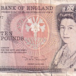 United Kingdom › England 10 Pounds - Elizabeth II Florence Nightingale Rare Note #B2