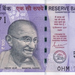 717171 Fancy Number 100 Rupees Governor Sanjay Malhotra Gem Unc Rare Note