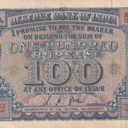 100 Rupees Diamond Issue Governor L.K Jha Rare Note