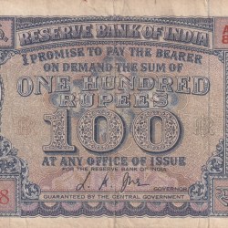 100 Rupees Diamond Issue Governor L.K Jha Rare Note