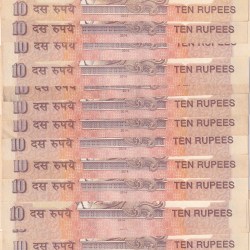 Alternative view of Ending 786 Fancy Number 10 Rupees Gem Unc Governor Raghuram Rajan Rare Note (Buyer Will Receive Randomly 1 Note)