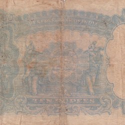 Alternative view of 10 Rupees George VI Governor J.b.taylor Rare Note