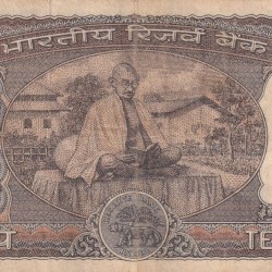 10 Rupees Gandhi Governor B.N Adarkar Rare Note