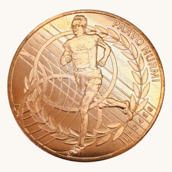 Alternative view of France One Fourth Euro Paavo Nurmi Summer Olympics Issue 2024 Unique and Rare