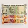 Rs 200 and 500 Ultra Unique Pair Set of Banknotes Same Number 2FU 222222 Gem UNC Unique and Rare