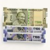 Rs 100 to 500 Ultra Unique Pair Set of Banknotes Same Number 5CK 555555 Gem UNC Unique and Rare