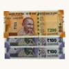 Rs 200 to 500 Ultra Unique Pair Set of Banknotes Same Number 6BV 666666 Gem UNC Unique and Rare