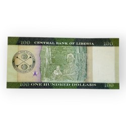 Alternative view of Liberia 100 Dollars Banknote 2016 P31a UNC Unique and Rare