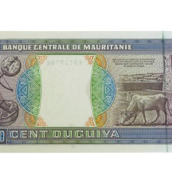 Alternative view of 100 Ouguiya World Banknote 2002 Issue from Mauritania Gem Unc Very Unique and rare