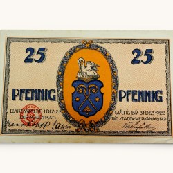 Germany Remda 25 Pfennig Notgeld City of Leuckenwalde UNC and Rare