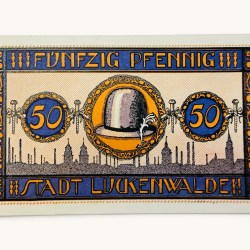 Alternative view of Germany Remda 50 Pfennig Notgeld City of Leuckenwalde UNC and Rare
