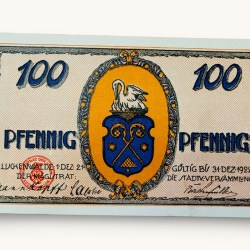 Germany Remda 100 Pfennig Notgeld City of Leuckenwalde UNC and Rare