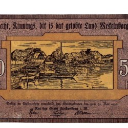 Germany Furstenberg 50 Pfennig Notgeld 1922 UNC Unique and Rare