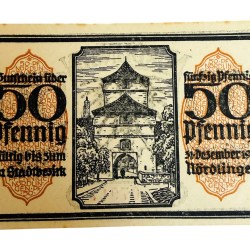Alternative view of Germany Emergency Banknote 50 Pfennig Notgeld 1918 Issue Nordlingen UNC Unique and Rare