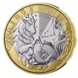 Alternative view of Euro Zodiac Series Capricorn 2025 Issue BU Coin 5 Euro Series Extremely Rare and Popular Across Europe
